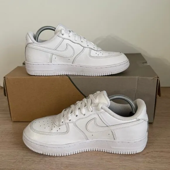 Nike Air Force 1 ‘Triple White’ Kids Sneakers - SZ 3 Y