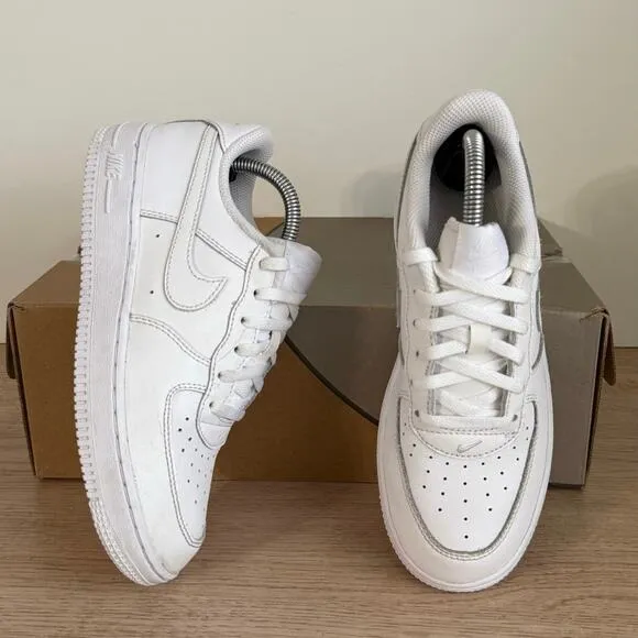 Nike Air Force 1 ‘Triple White’ Kids Sneakers - SZ 3 Y