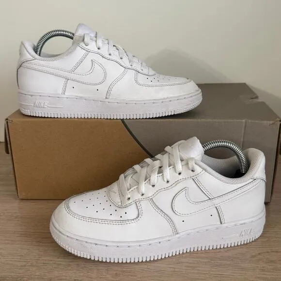 Nike Air Force 1 ‘Triple White’ Kids Sneakers - SZ 3 Y