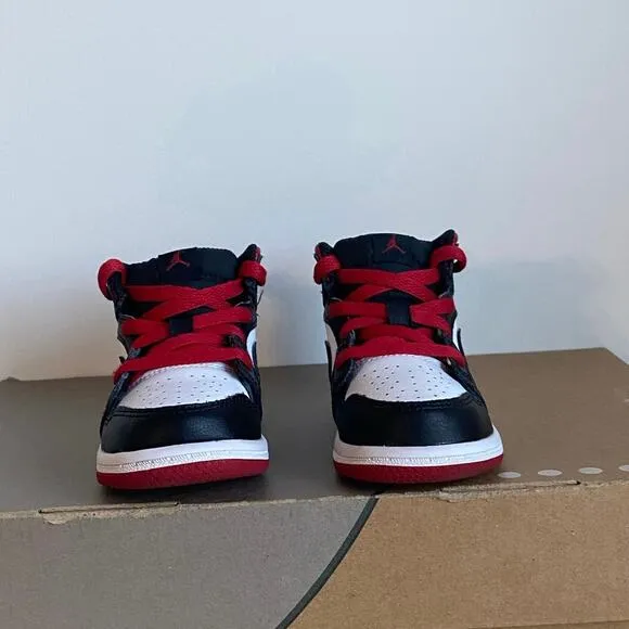Nike Air Jordan 1 Mid Gym Red/White Toddler Sneakers - SZ 6 C