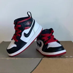 Nike Air Jordan 1 Mid Gym Red/White Toddler Sneakers - SZ 6 C