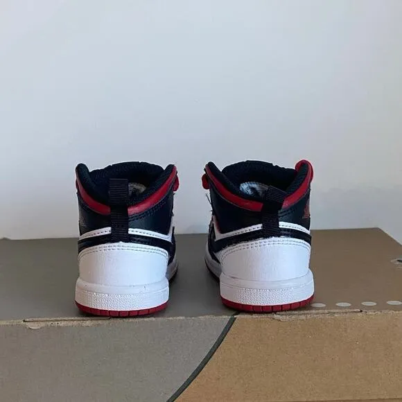 Nike Air Jordan 1 Mid Gym Red/White Toddler Sneakers - SZ 6 C