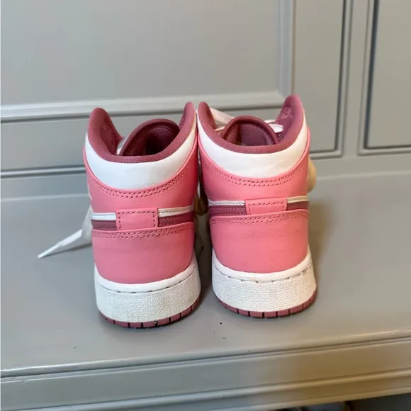 Nike Air Jordan 1 Mid Pink White Sneakers