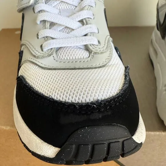 Nike Air Max 1 EasyOn White/Black Little Kids Sneakers - SZ 11 C