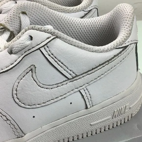 Nike Force 1 (TD) white white Low Tops size 10C toddler EUC