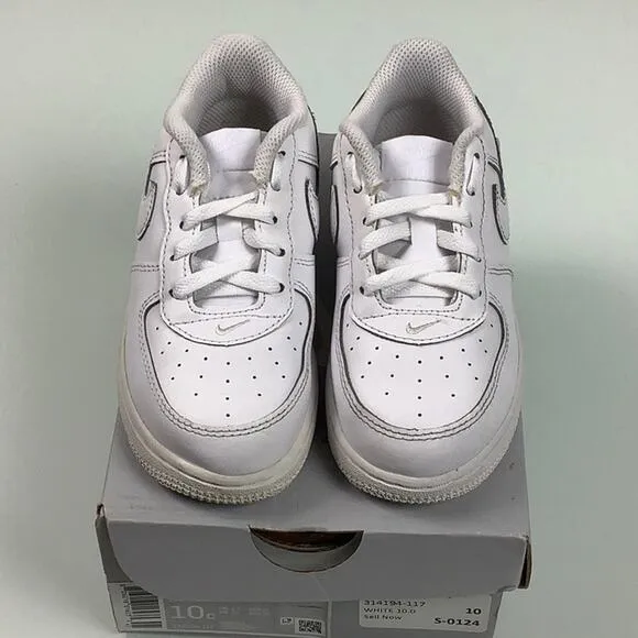 Nike Force 1 (TD) white white Low Tops size 10C toddler EUC