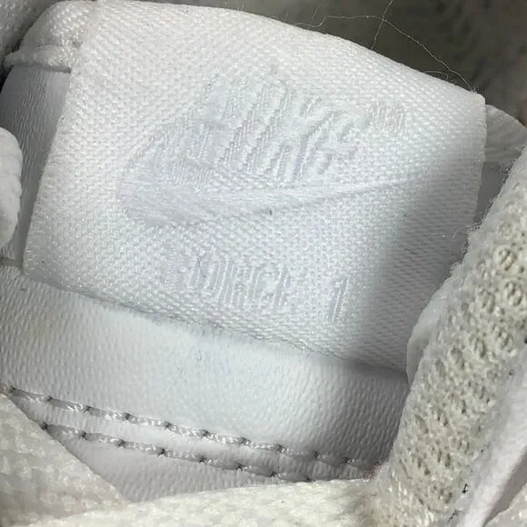 Nike Force 1 (TD) white white Low Tops size 10C toddler EUC