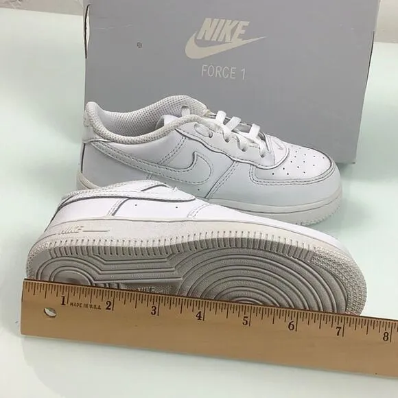 Nike Force 1 (TD) white white Low Tops size 10C toddler EUC