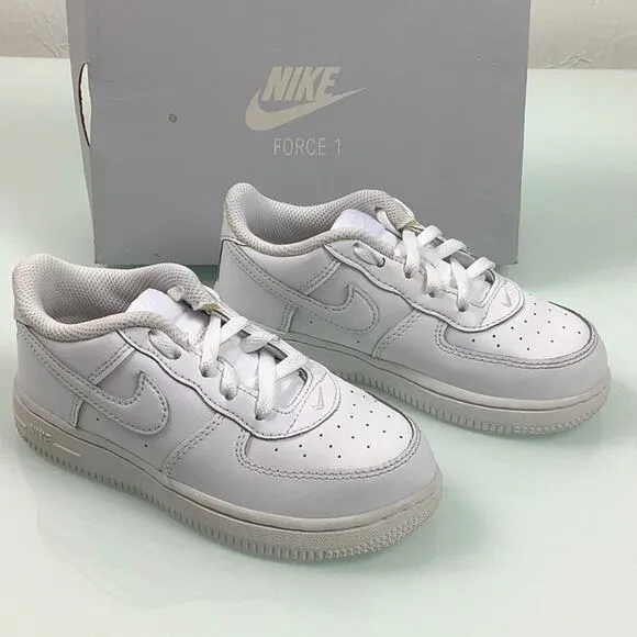 Nike Force 1 (TD) white white Low Tops size 10C toddler EUC