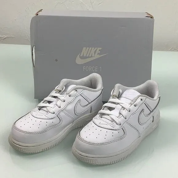 Nike Force 1 (TD) white white Low Tops size 10C toddler EUC