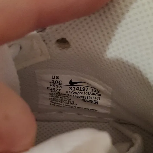 Nike White Air Force Ones Mid TD 10c