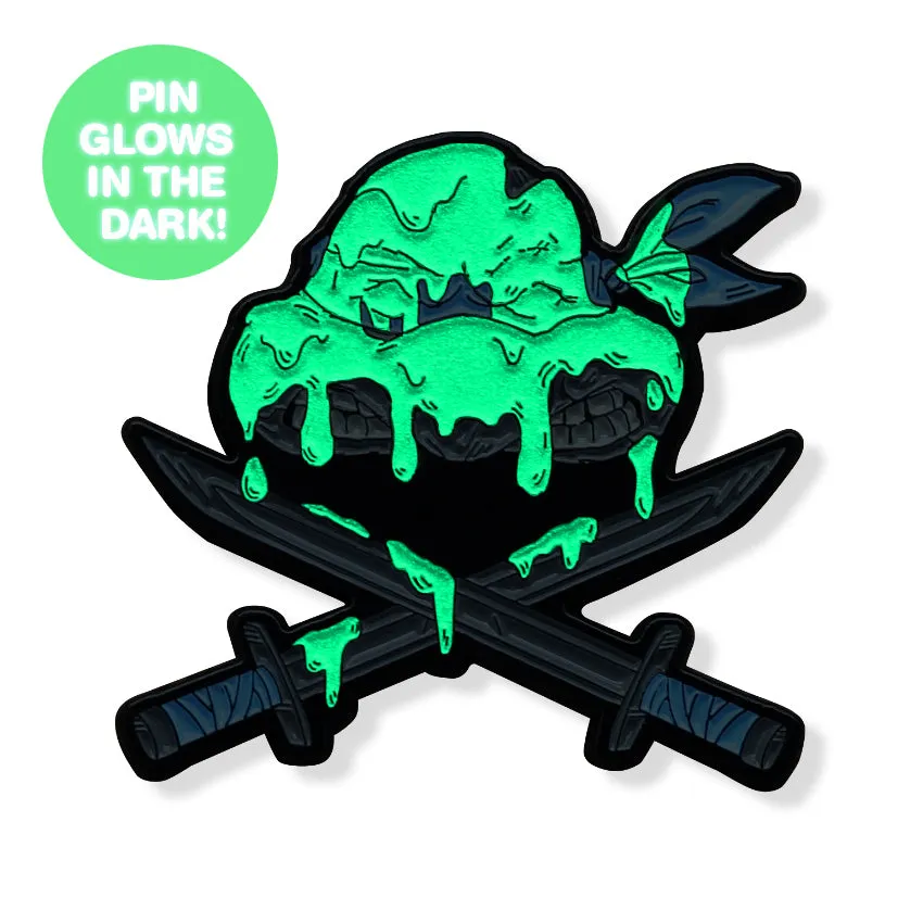 Ninjas & Crossbones Enamel Pin: Blue