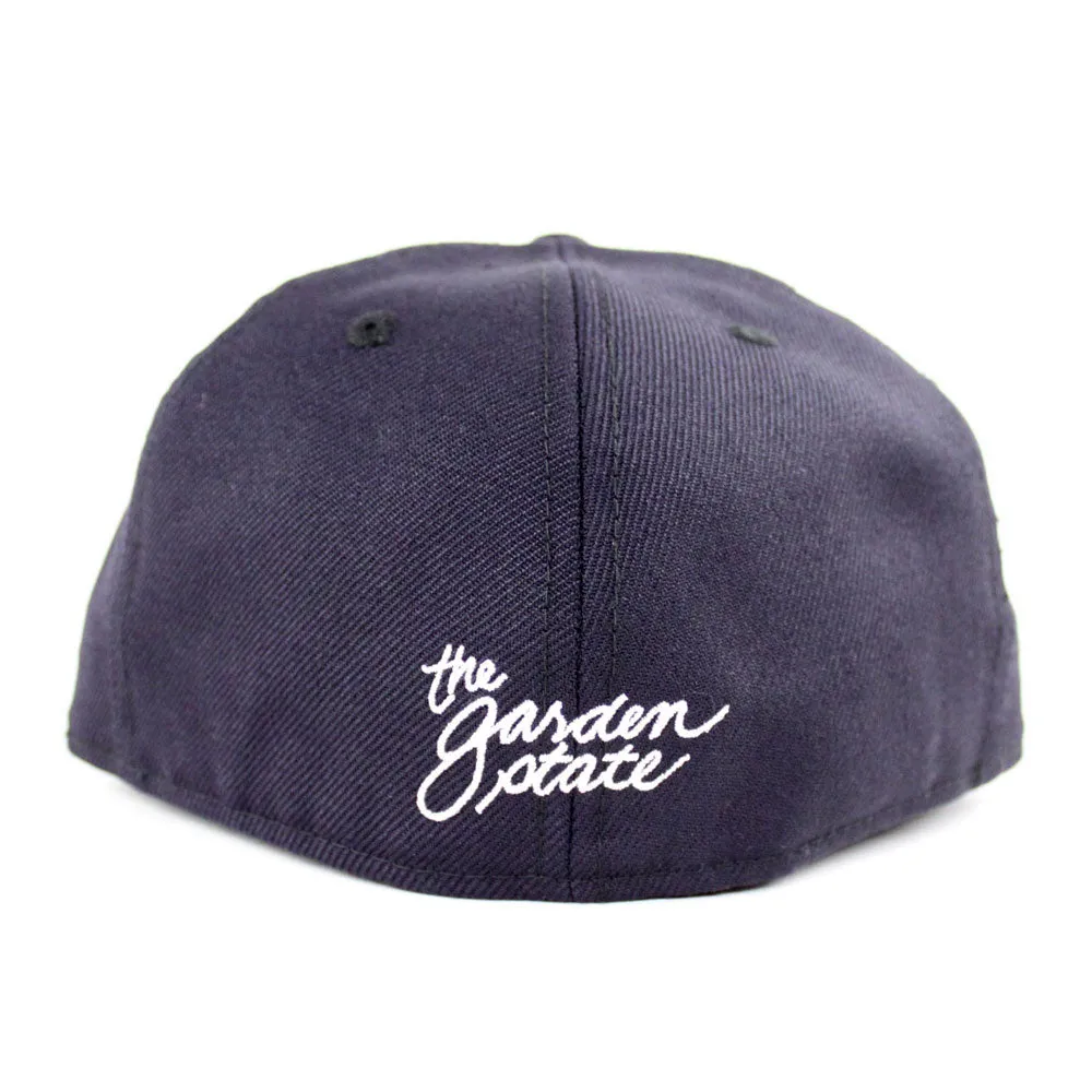 NJ Script New Era 59Fifty Fitted Hat (GITD NAVY Gray Under Brim)