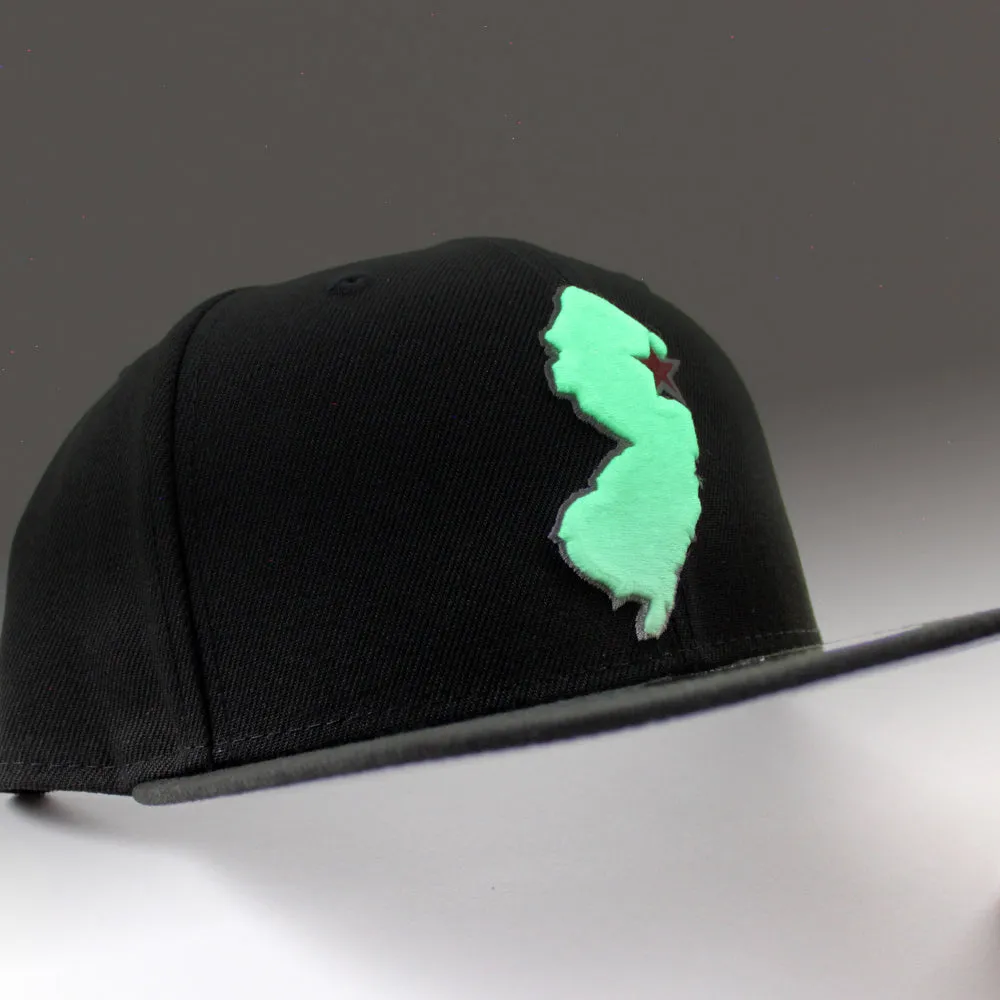 NJ State New Era 59Fifty Fitted Hat (GITD Black Gray Under Brim)