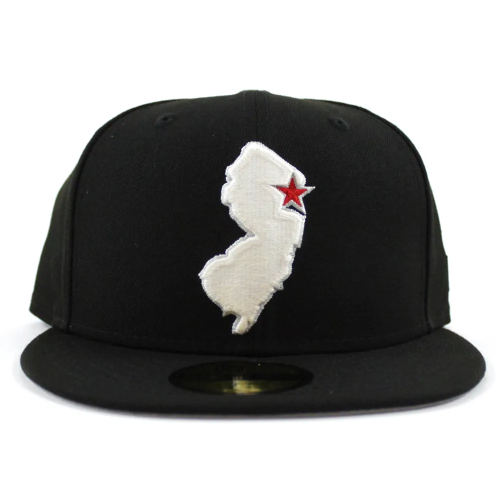 NJ State New Era 59Fifty Fitted Hat (GITD Black Gray Under Brim)