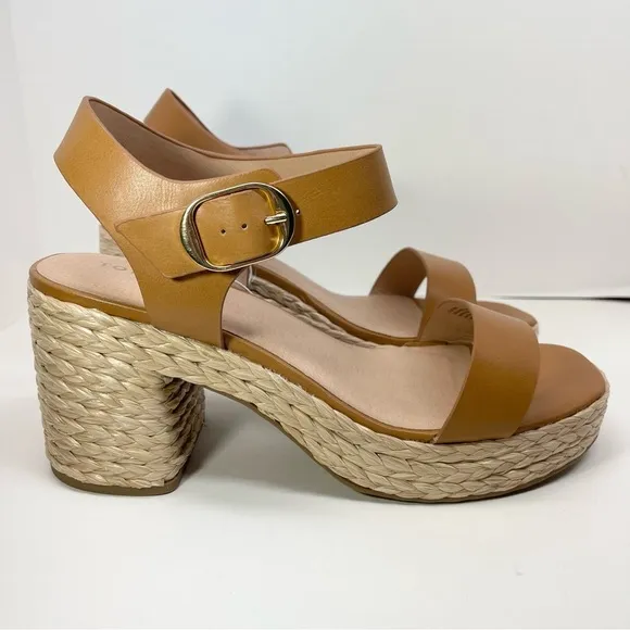 NWT TORRID Two Piece Platform Heeled Rope Sole Sandal Size 12WW