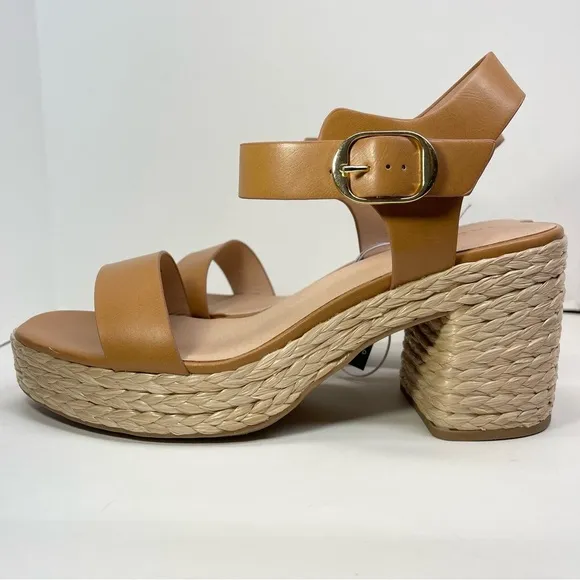 NWT TORRID Two Piece Platform Heeled Rope Sole Sandal Size 12WW