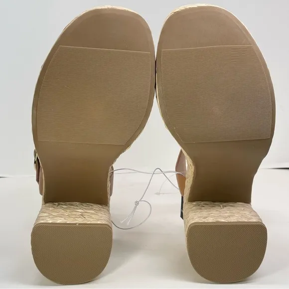 NWT TORRID Two Piece Platform Heeled Rope Sole Sandal Size 12WW