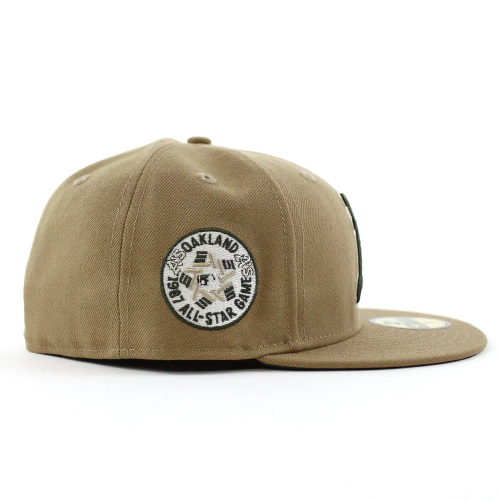 Oakland Athletics 1987 All Star game New Era 59Fifty Fitted Hat (GITD Khaki Rifle Green Under brim)