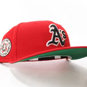 Oakland Athletics 1987 All-Star Game New Era 59Fifty Fitted Hat (GITD Red Green Under Brim)