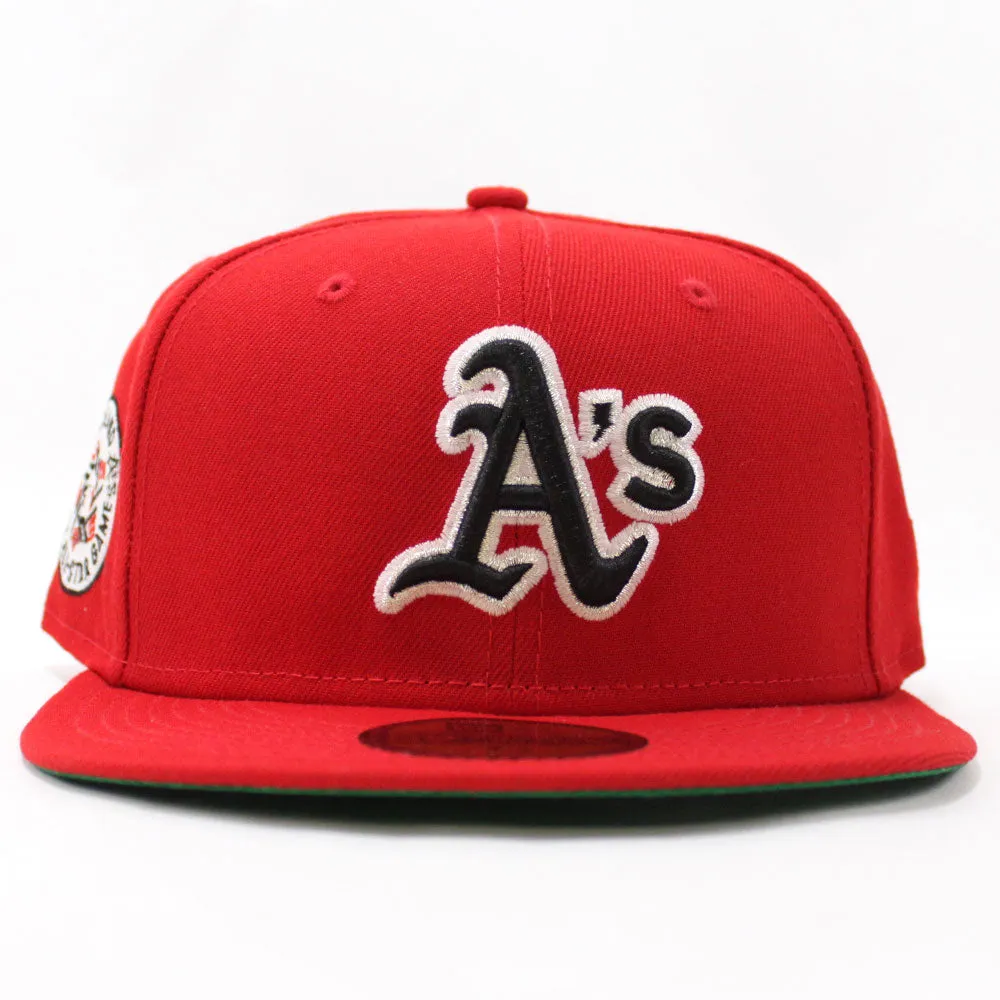 Oakland Athletics 1987 All-Star Game New Era 59Fifty Fitted Hat (GITD Red Green Under Brim)