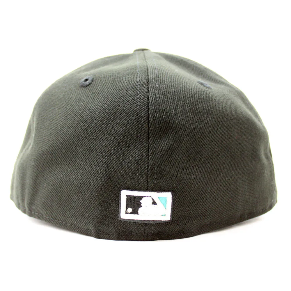 Oakland Athletics 1989 Battle of the Bay World Series New Era 59Fifty Fitted Hat (Glow in the Dark Black Metallic Copper Purple Under Brim)