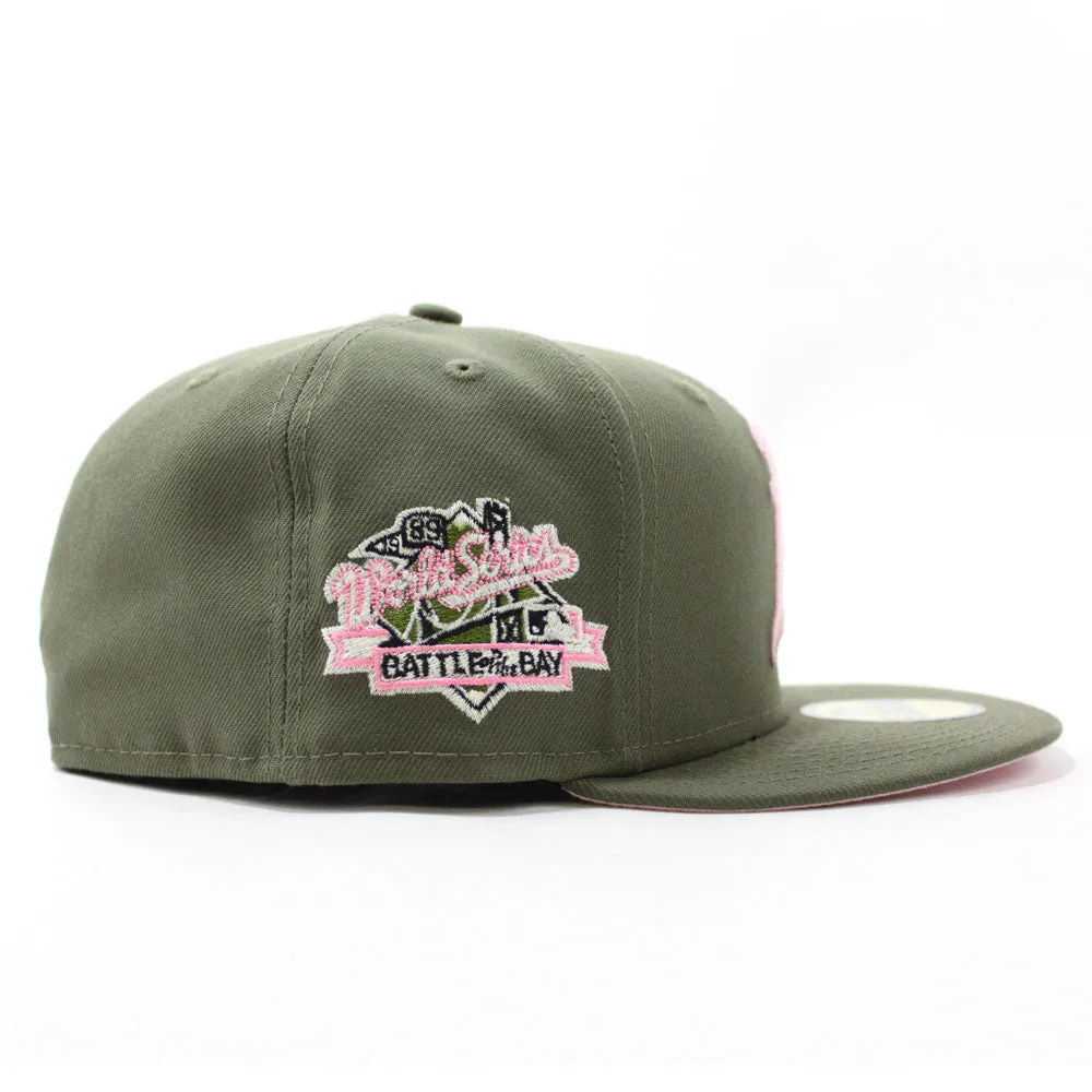 Oakland Athletics 1989 World Series Battle of The Bay New Era 59Fifty Fitted Hat V2 (Olive Green Under Brim)