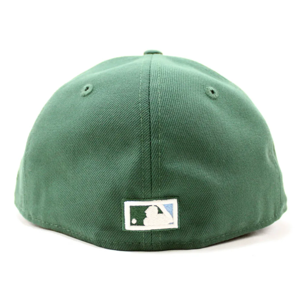 Oakland Athletics 50TH Anniversary New Era 59Fifty Fitted Hat (GITD Pine Green Sky Blue Under Brim)