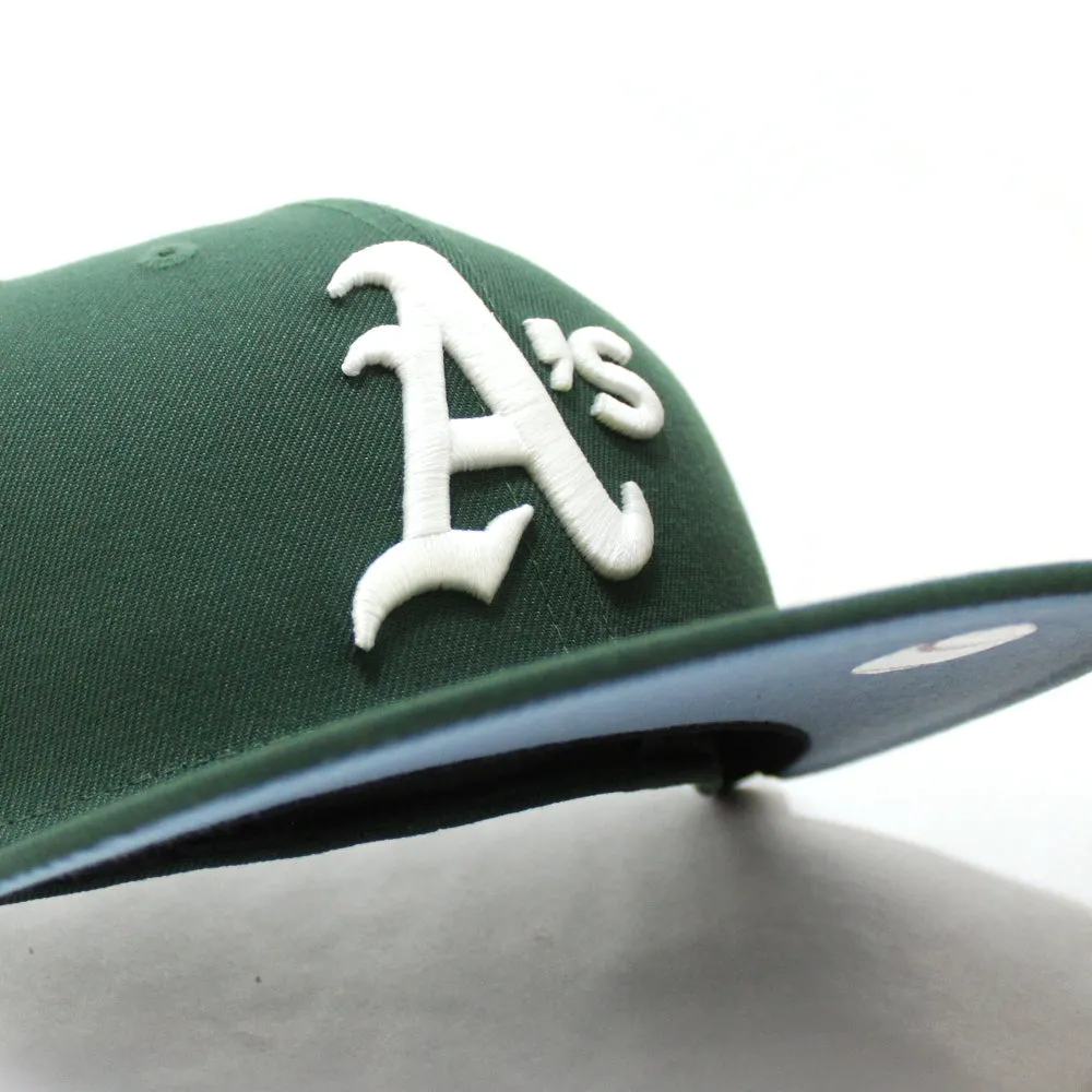 Oakland Athletics 50TH Anniversary New Era 59Fifty Fitted Hat (GITD Pine Green Sky Blue Under Brim)