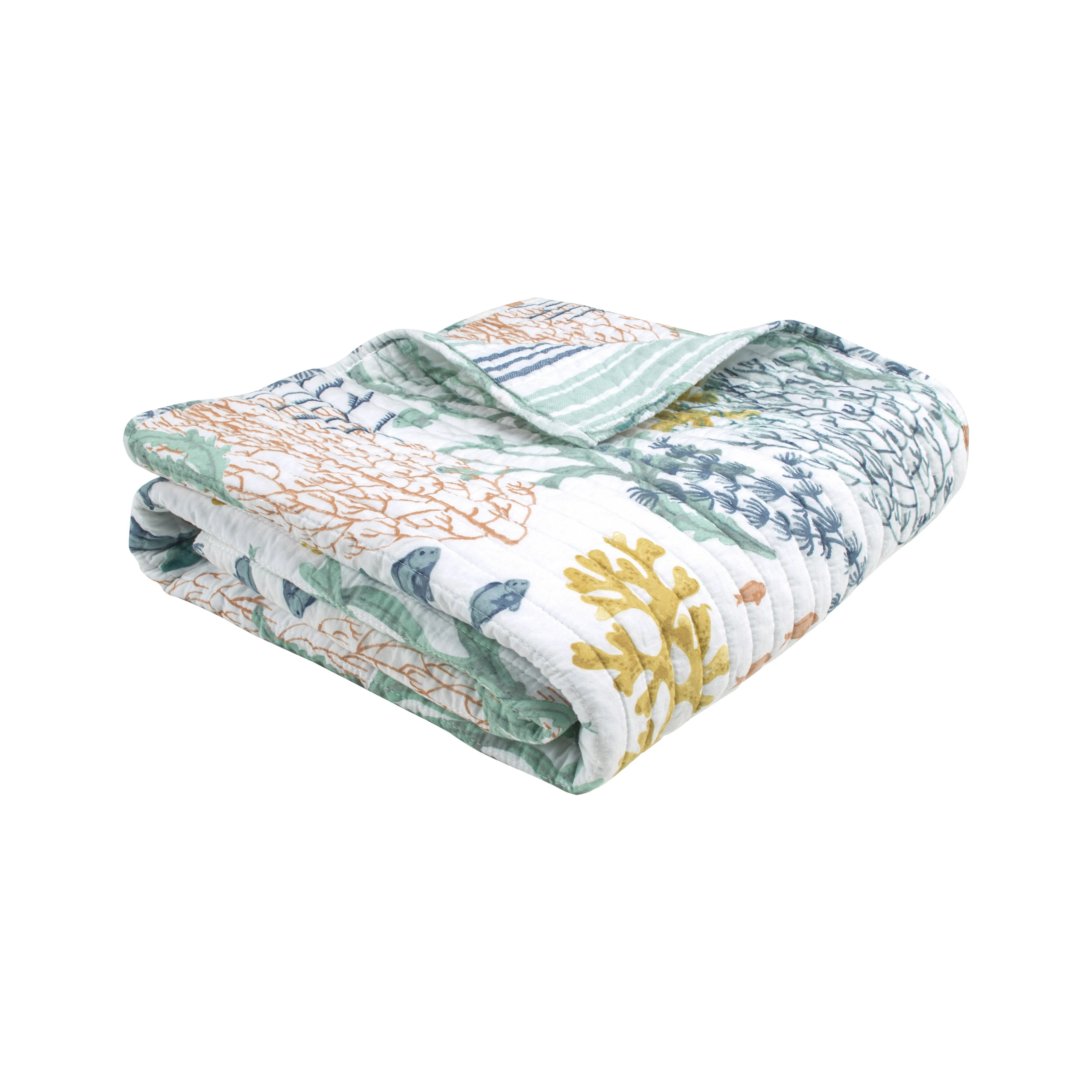 Ocean Meadow Quilted Throw