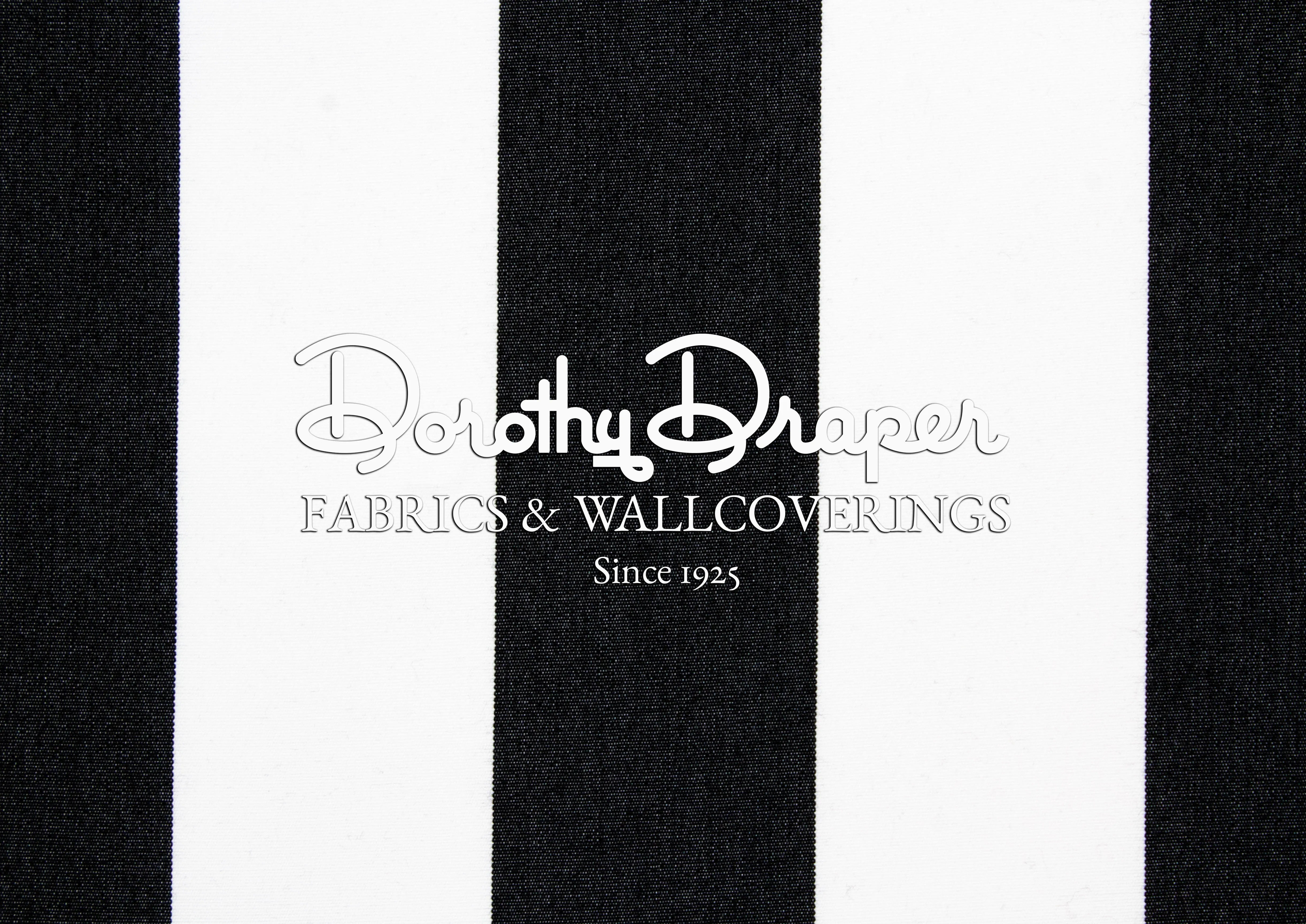 Outdoor Draper Stripe Black Fabric