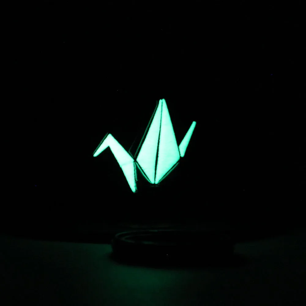 Paper Bird Origami New Era Fitted 59Fifty Hat (Navy Glow in the Dark Gray Under Brim)