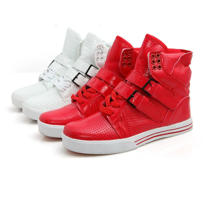 Patent PU Leather Men Fashion Shoes Spring Autumn Summer Ankle Boots Shoes Men High Top Men Boots Flats Shoes