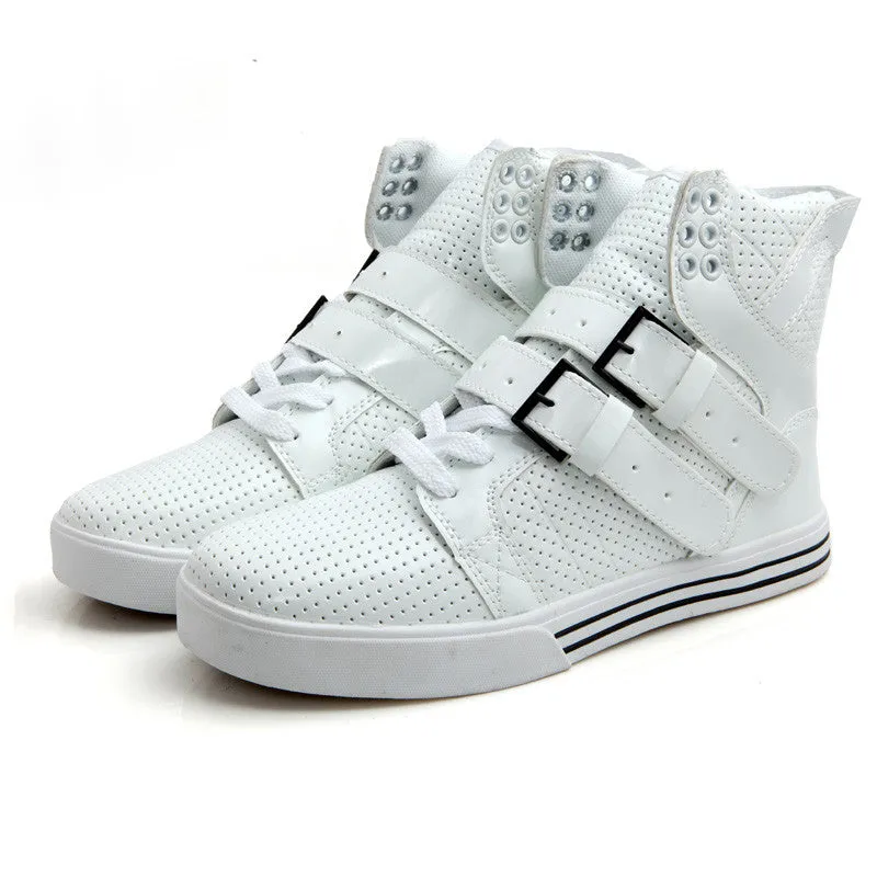 Patent PU Leather Men Fashion Shoes Spring Autumn Summer Ankle Boots Shoes Men High Top Men Boots Flats Shoes