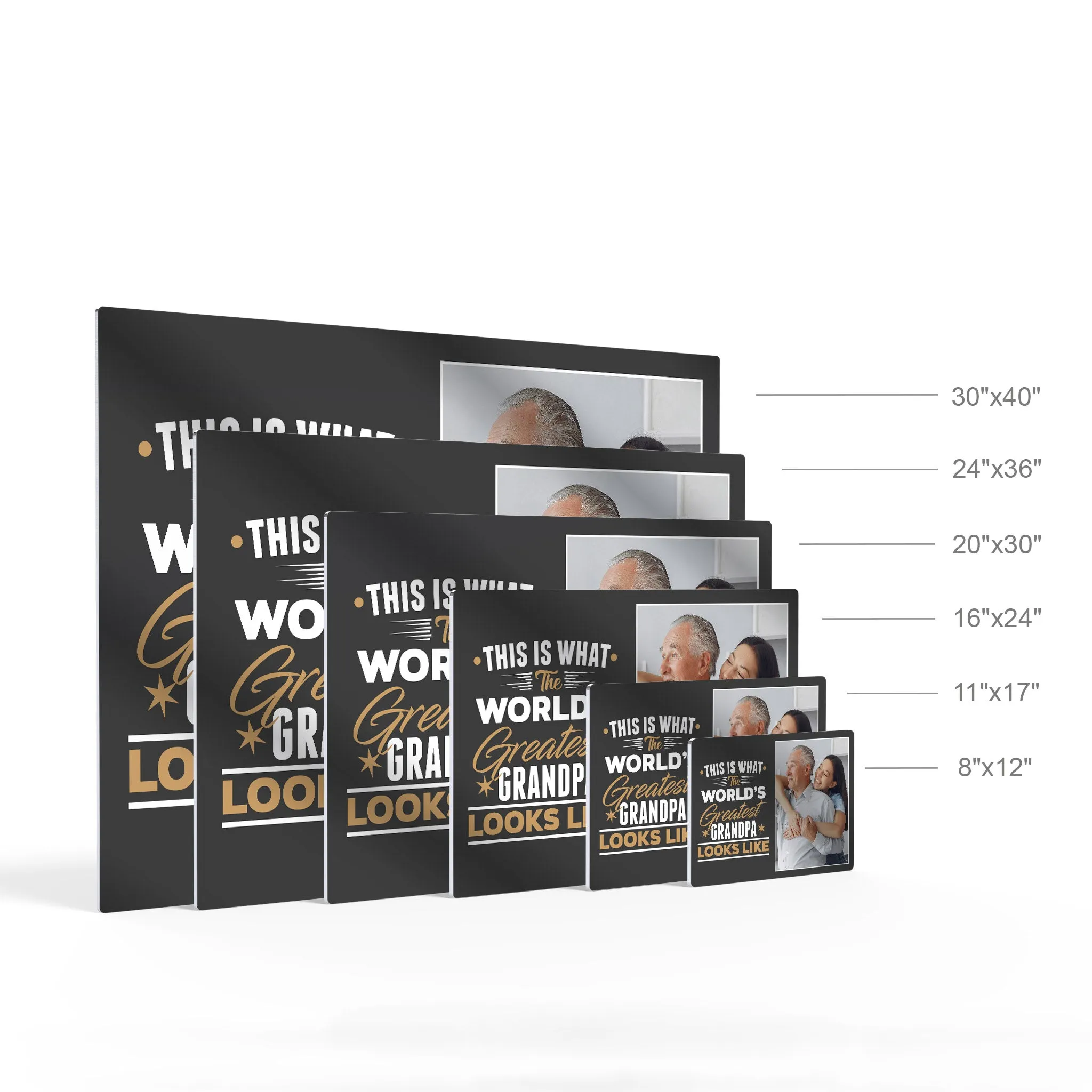 Personalized Father Gift Wall Art Custom Photo This is What the World's Greatest Grandpa Looks Like
