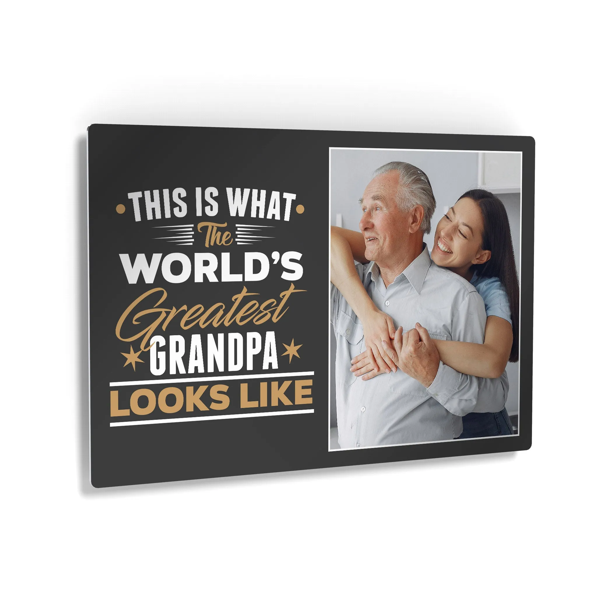 Personalized Father Gift Wall Art Custom Photo This is What the World's Greatest Grandpa Looks Like