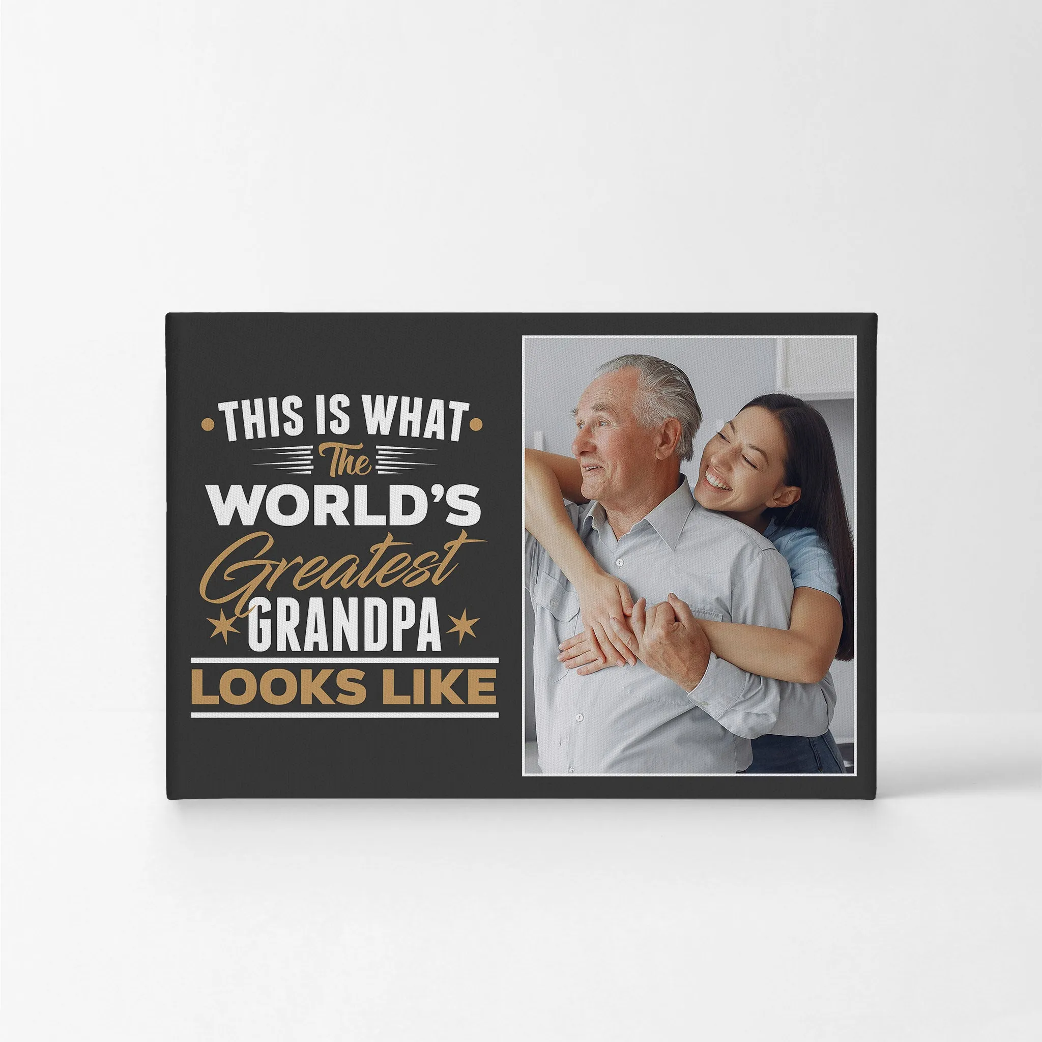 Personalized Father Gift Wall Art Custom Photo This is What the World's Greatest Grandpa Looks Like