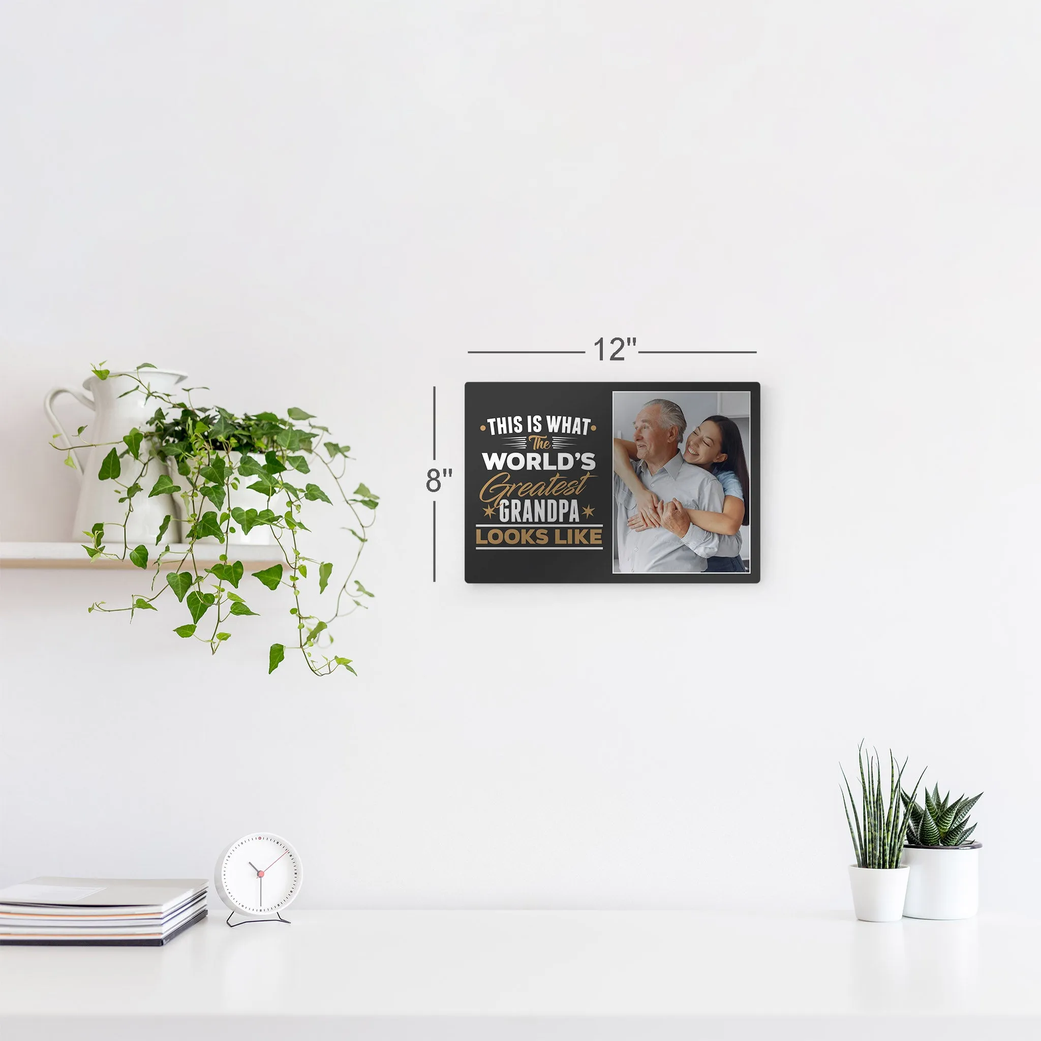 Personalized Father Gift Wall Art Custom Photo This is What the World's Greatest Grandpa Looks Like