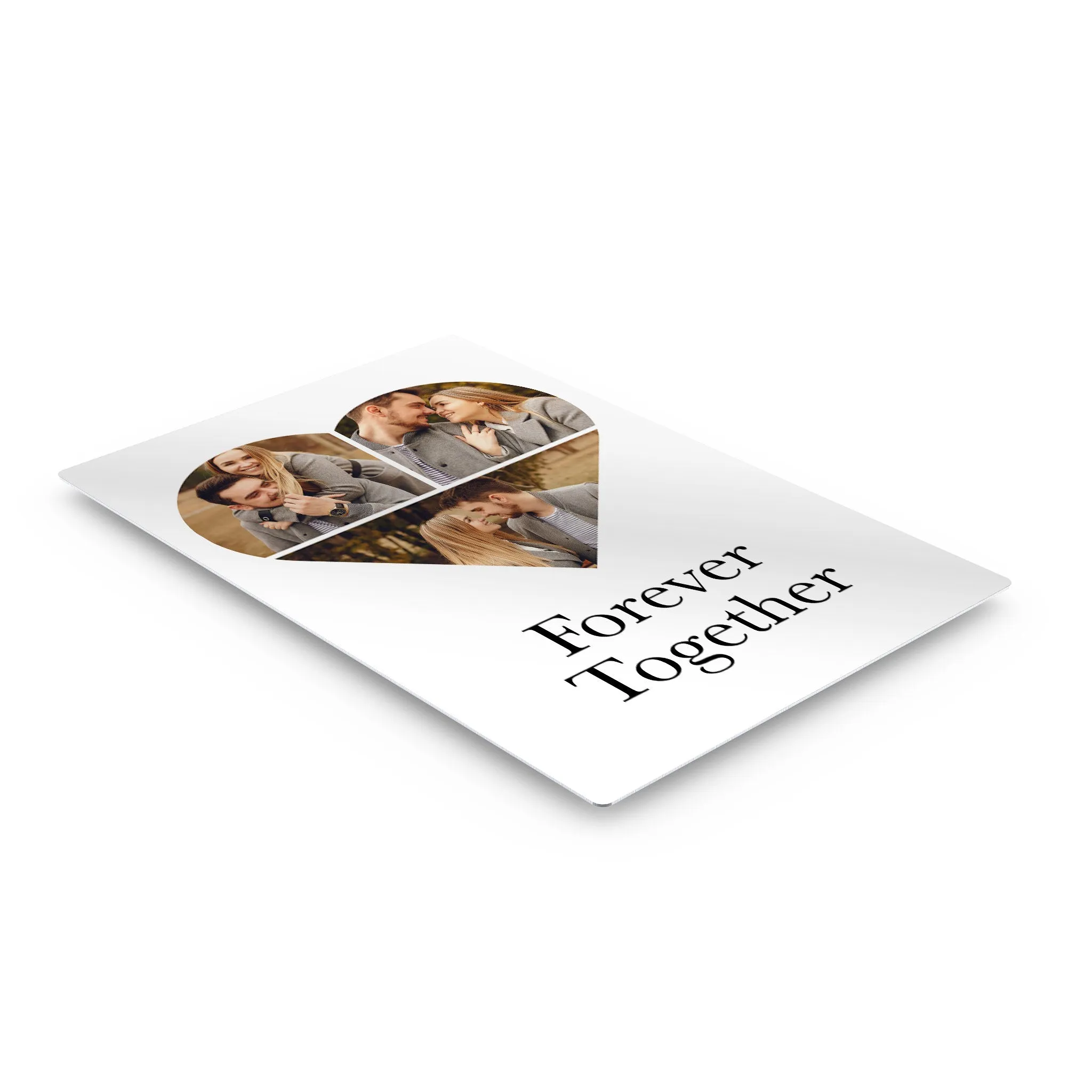 Personalized Gift Wall Art Custom Photo Collage Hearth Shape and Customized Text