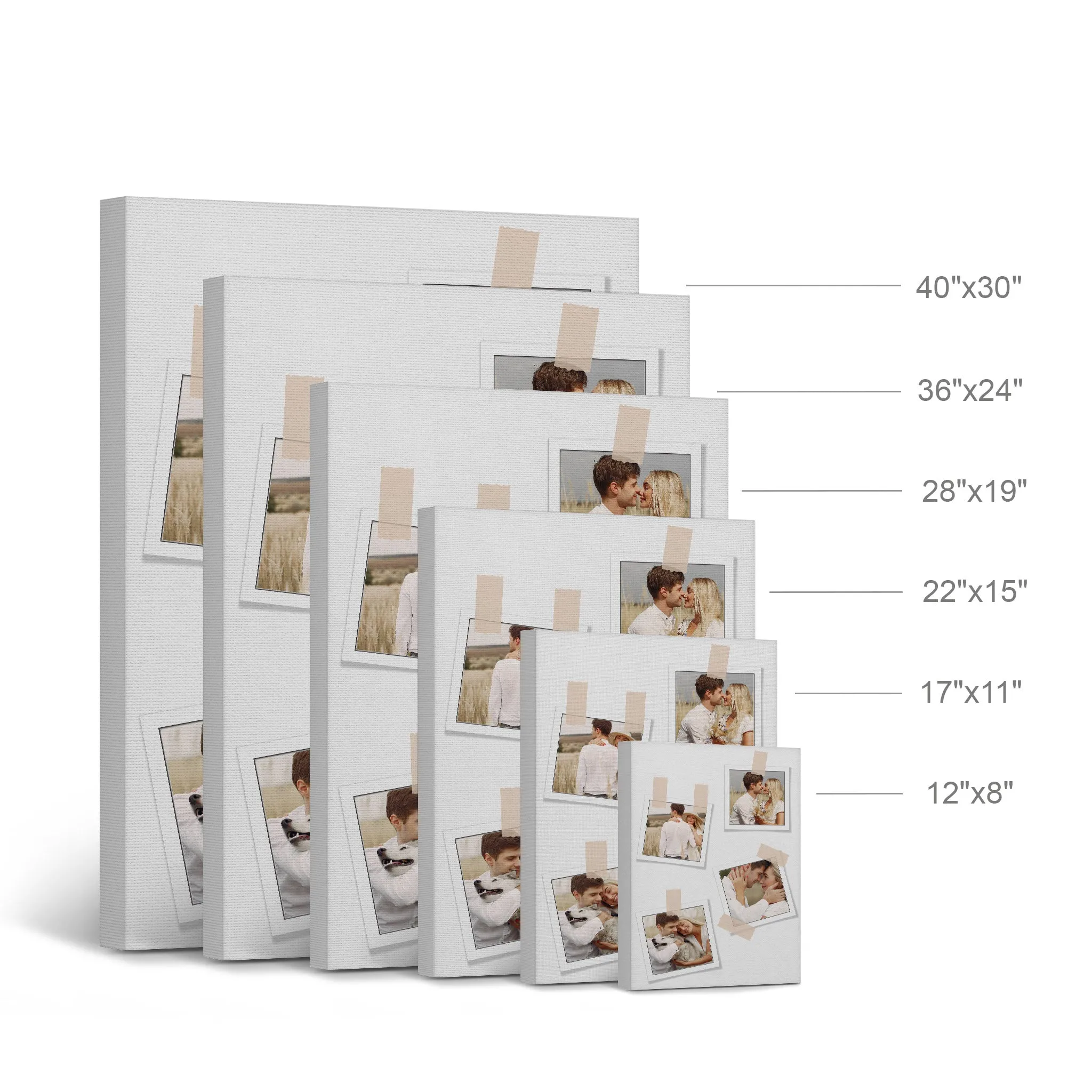 Personalized Gift Wall Art Custom Photo Collage with Polaroid Frames