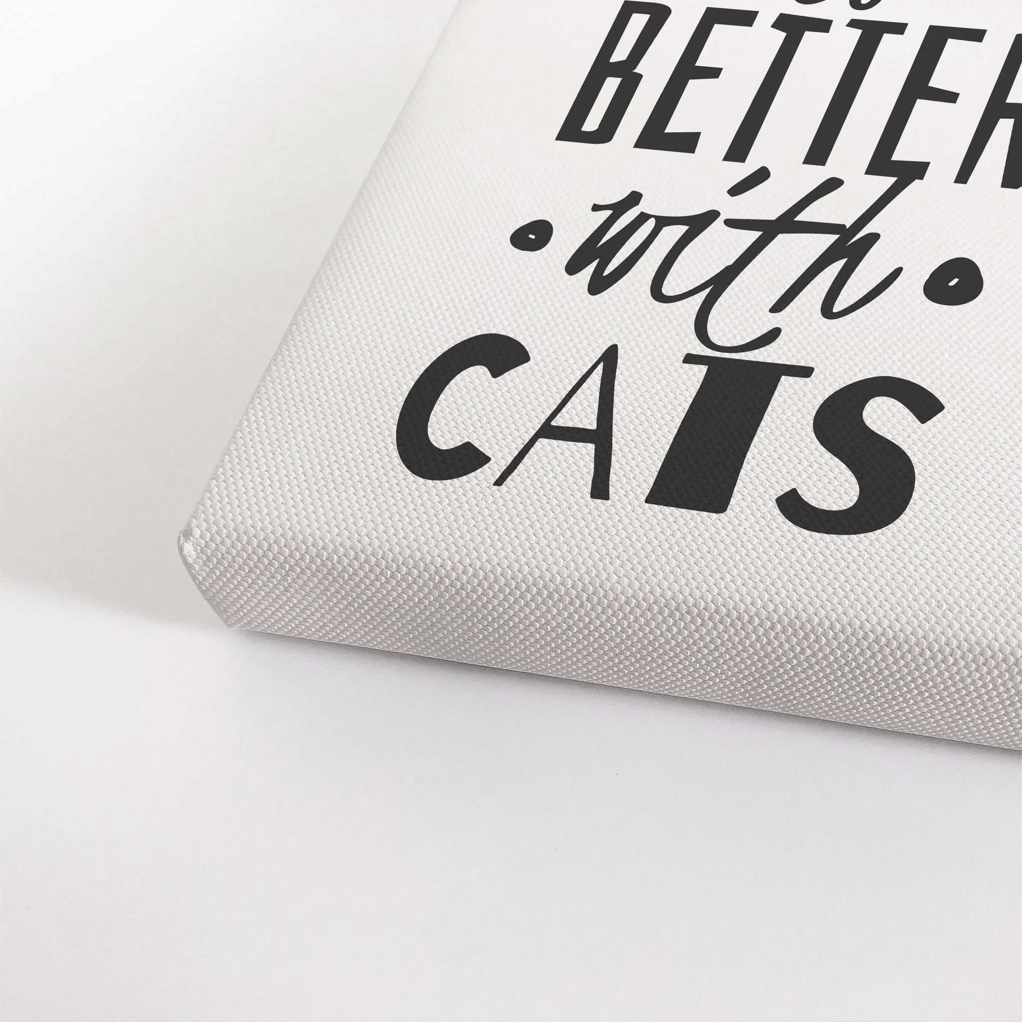 Personalized Gift Wall Art Custom Photo Pet - Life is Better with Cats