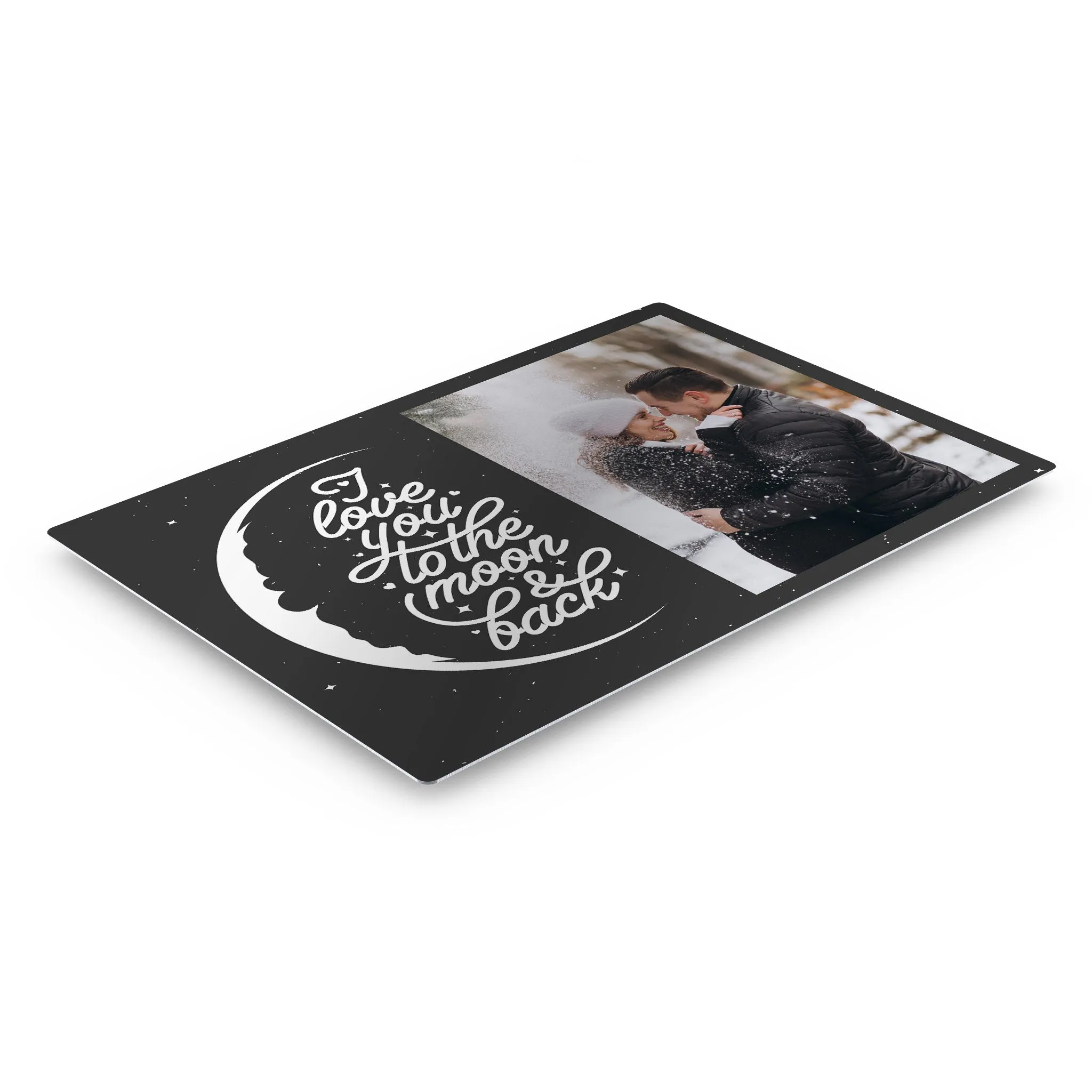 Personalized Gift Wall Art Custom Photo with I Love You to the Moon and Back Quote