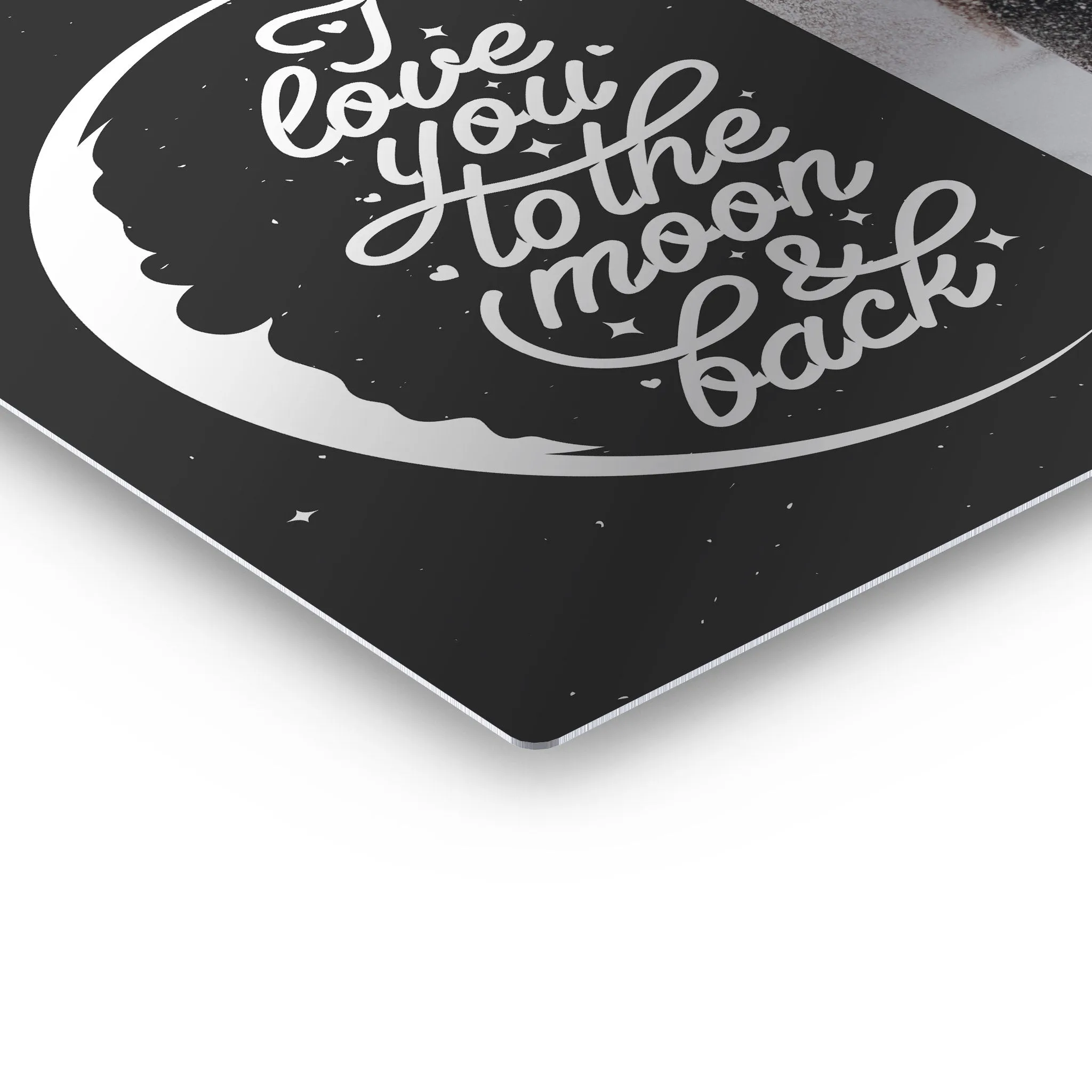 Personalized Gift Wall Art Custom Photo with I Love You to the Moon and Back Quote