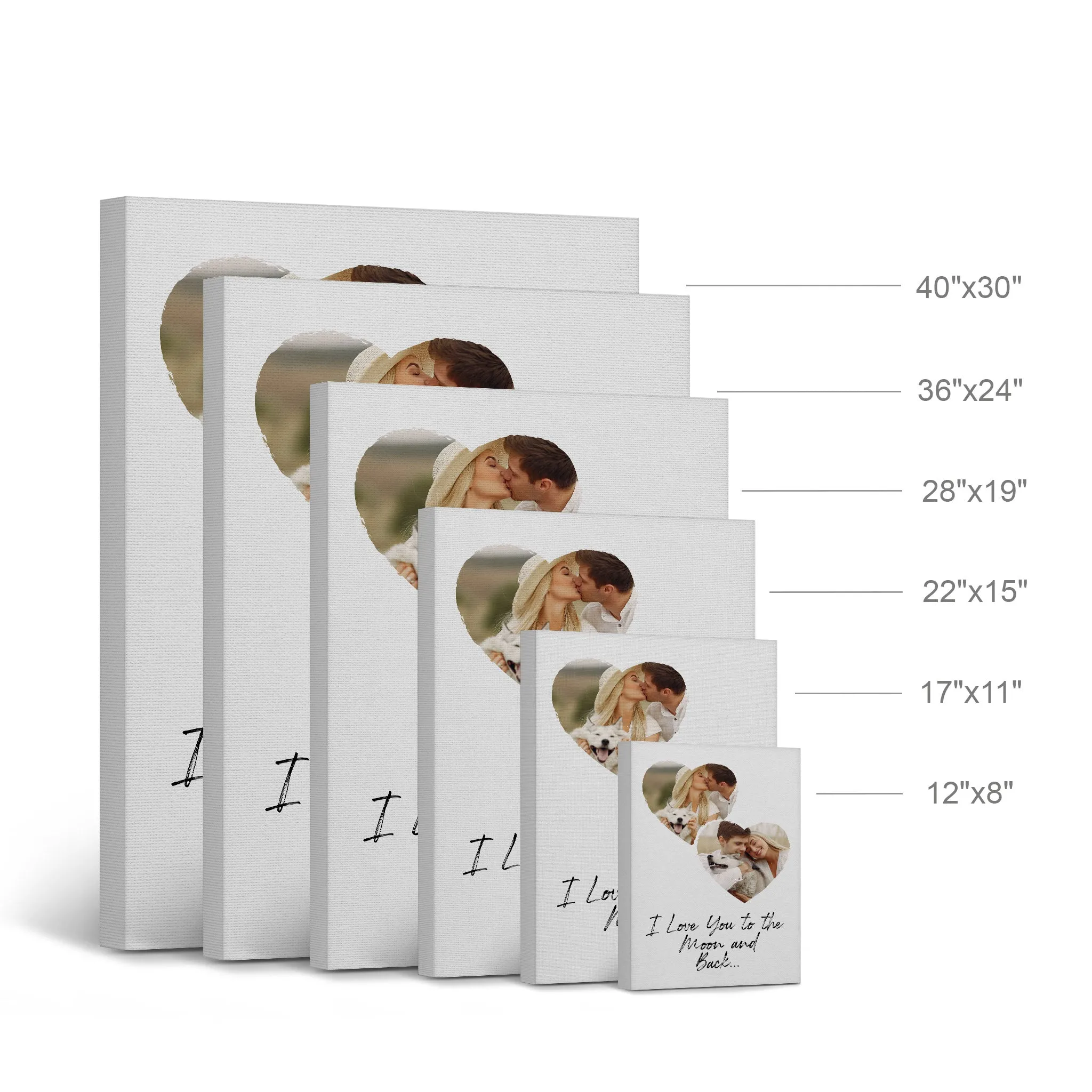 Personalized Gift Wall Art Heart Custom Photo Collage with Customized Text