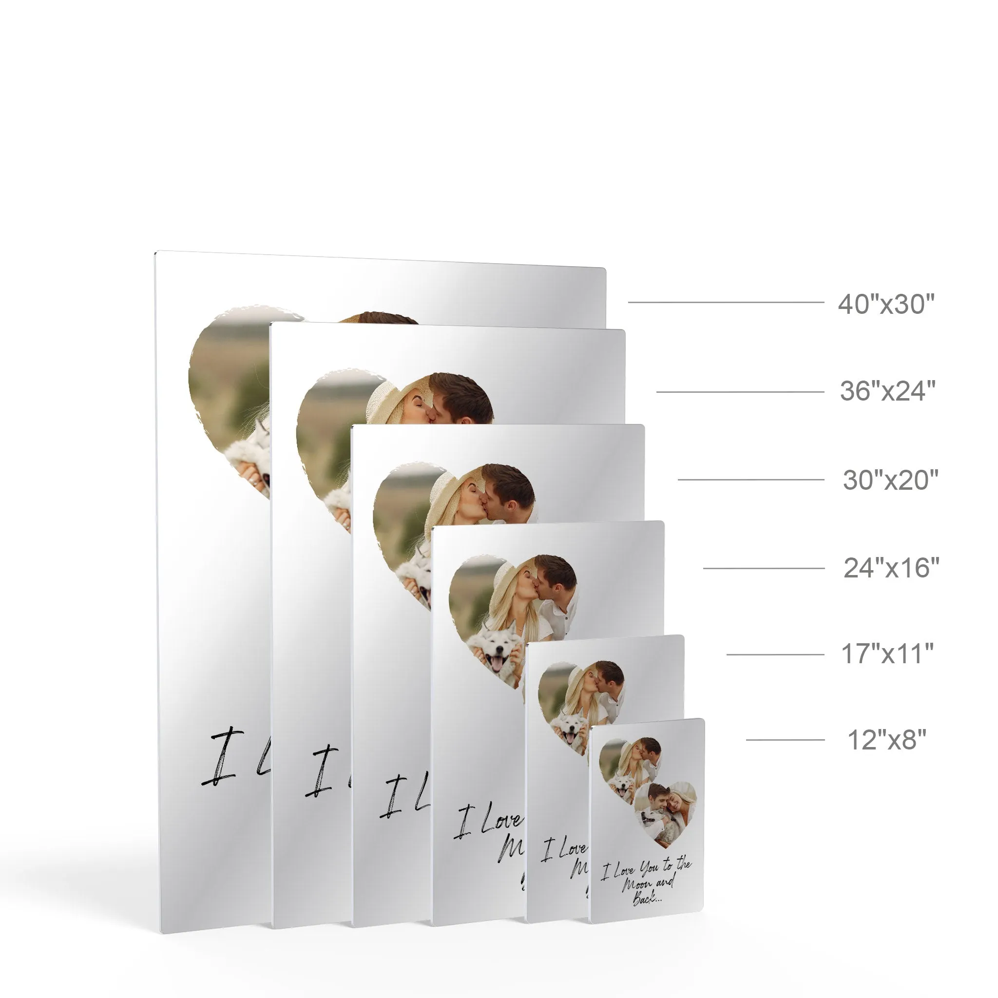 Personalized Gift Wall Art Heart Custom Photo Collage with Customized Text