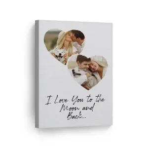 Personalized Gift Wall Art Heart Custom Photo Collage with Customized Text