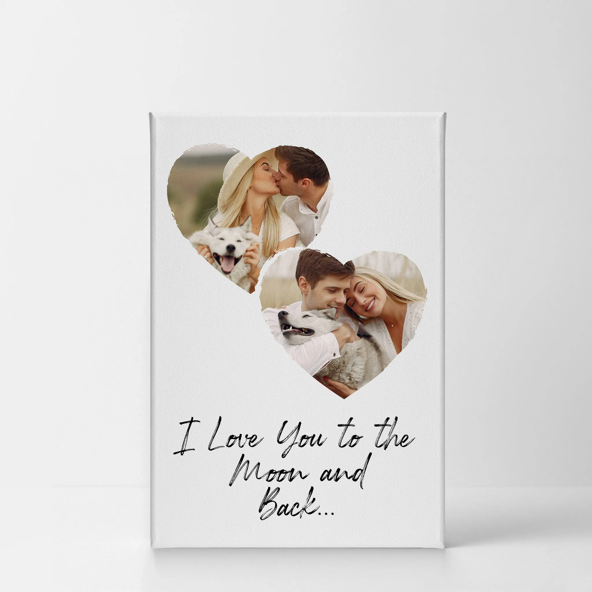Personalized Gift Wall Art Heart Custom Photo Collage with Customized Text