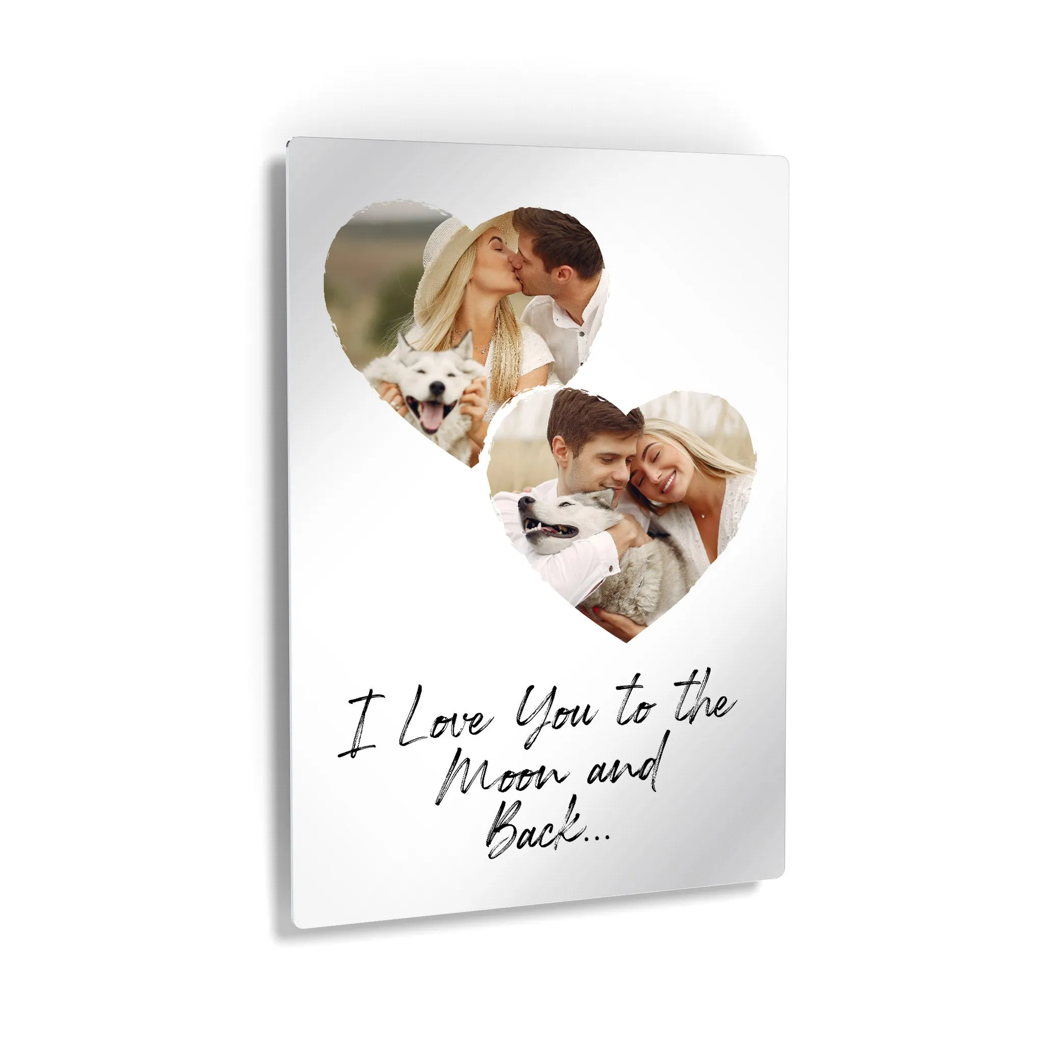 Personalized Gift Wall Art Heart Custom Photo Collage with Customized Text
