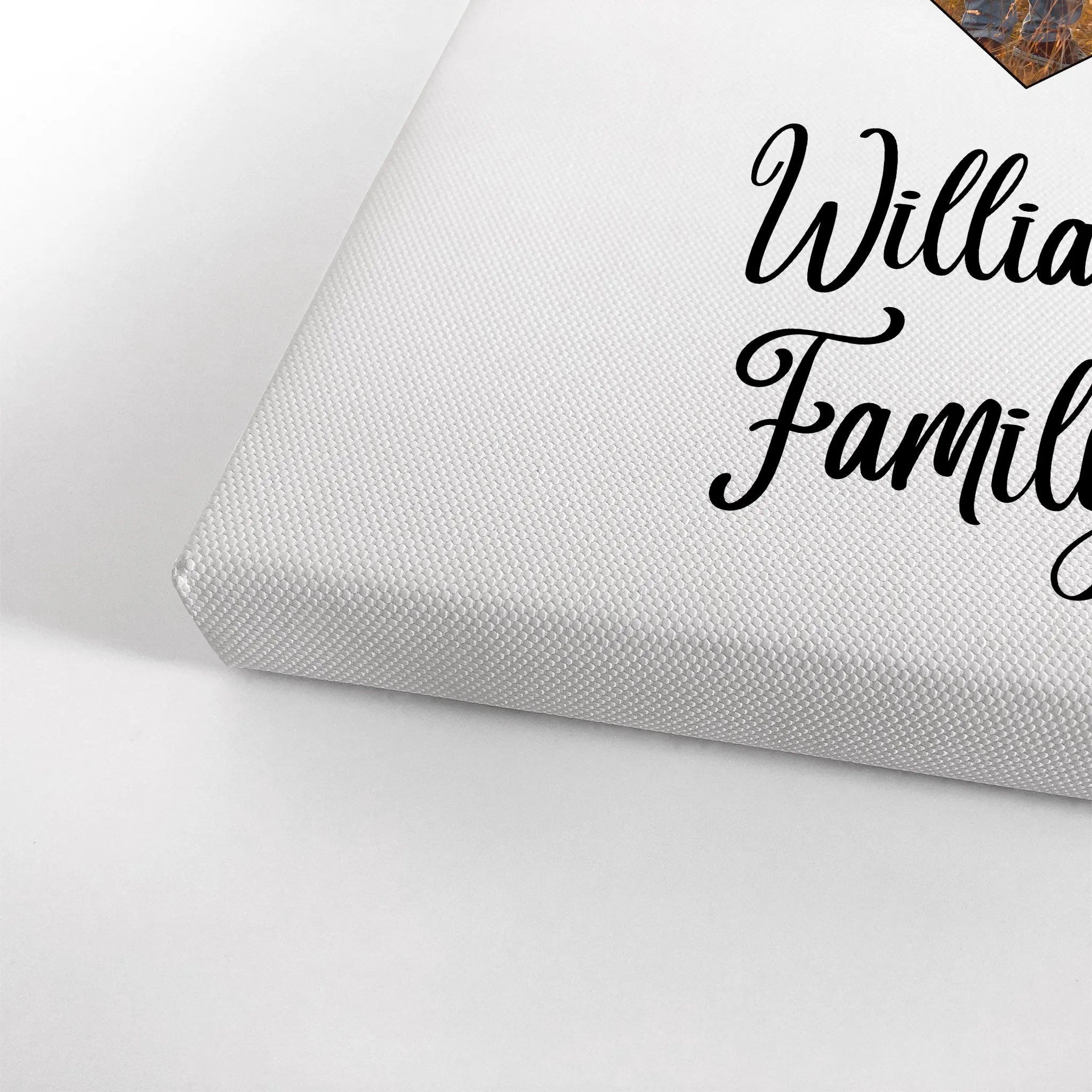 Personalized Gift Wall Art Heart Custom Photo Collage with Family Name