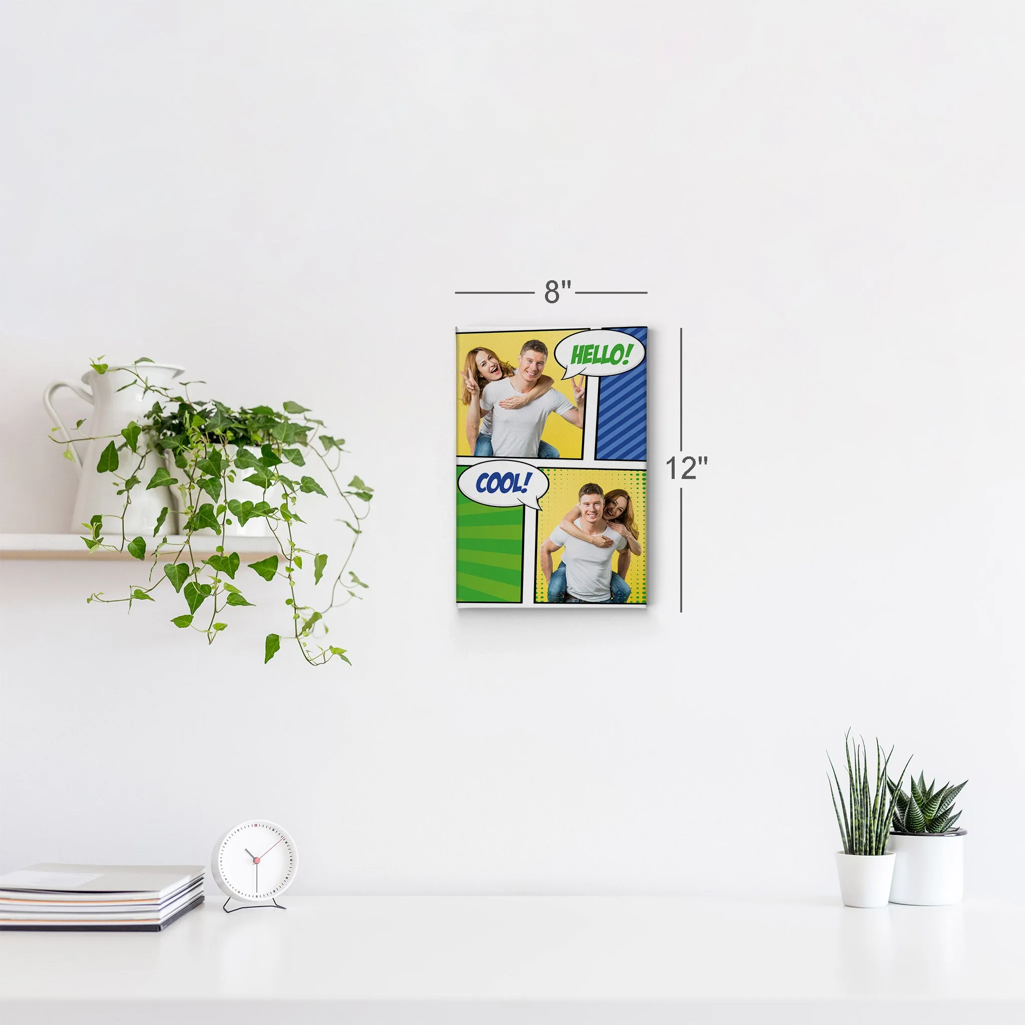 Personalized Gift Wall Art Pop Art Custom Photo Collage with Customized Speech Bubble
